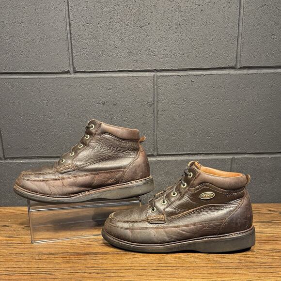 80’s Vintage Irish Setter Brown Leather Moc Toe Ankle Boots Men’s 8.5 - Picture 1 of 8
